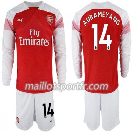 Maillot de Foot Arsenal FC Pierre-Emerick Aubameyang 14 Enfant Domicile 2018/19 ML